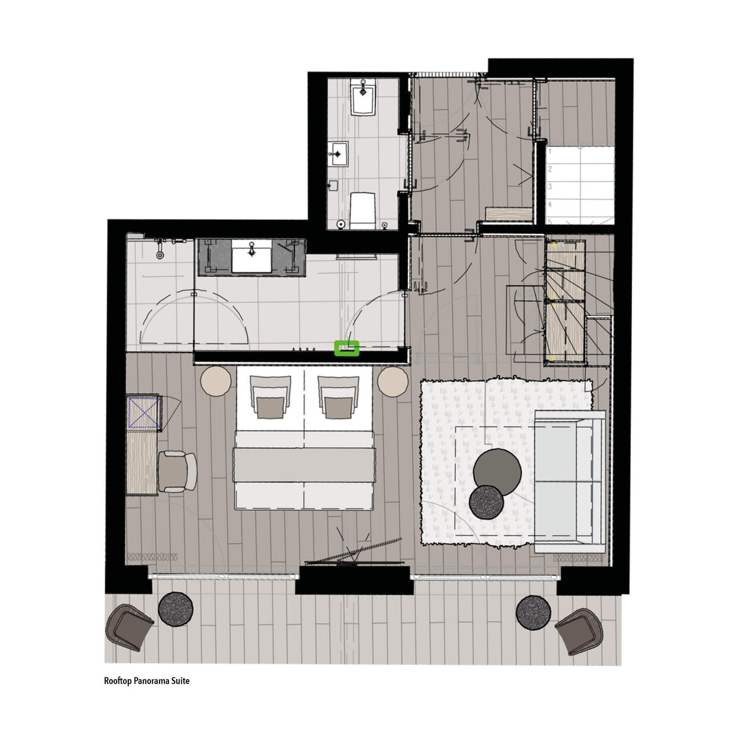 Grundriss-Rooftop-Panorama-Suite-Alpenhotel-Kitzbuehel-Schwarzsee