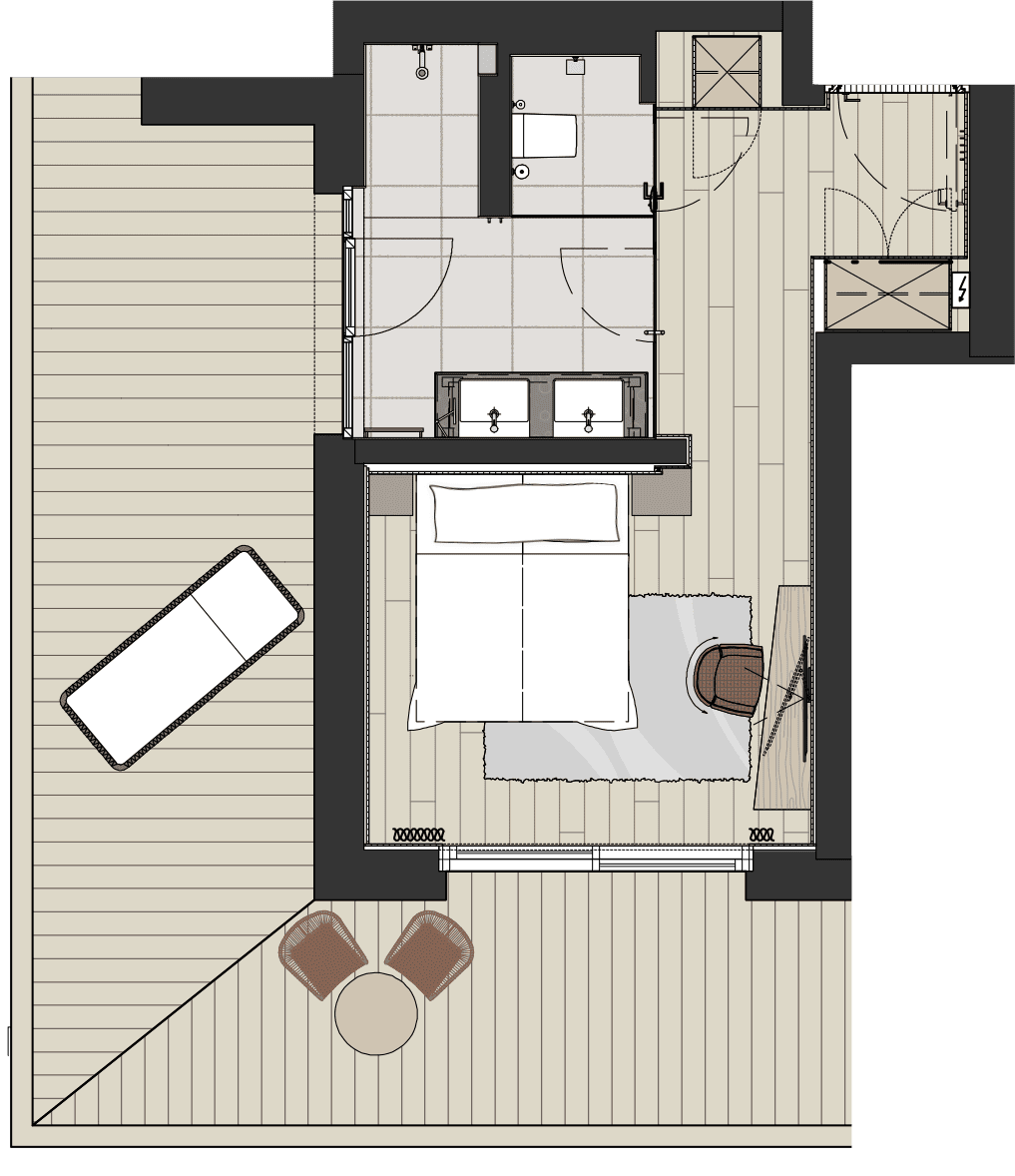 Doppelzimmer-Steghaus-Alpenhotel-Kitzbuehel-Schwarzsee